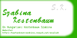 szabina kestenbaum business card